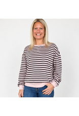 Blu pepper Dusty Pink Stripe Sweatshirt