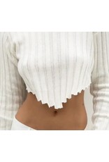 Miss sparkling Crop ribbed sweater