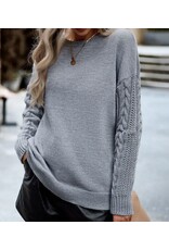 Miss sparkling Cable knit sleeve sweater *promo*