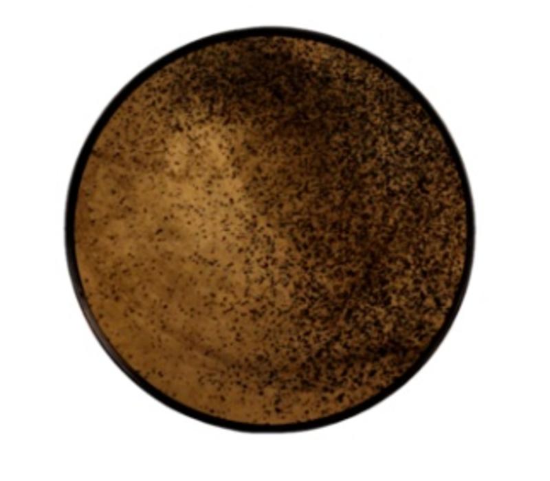 Round Bronze Mirrored Tray Small