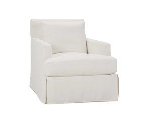 slipcovered glider chair