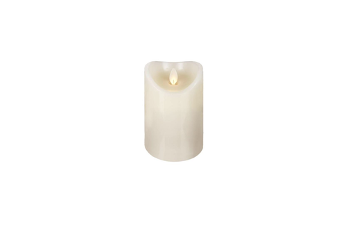 3" Dia Ivory Wax Pillar LED Candle