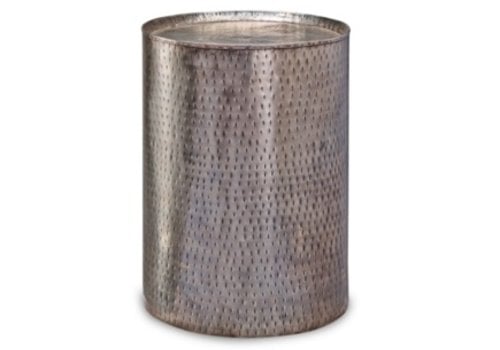 Pala Hammered Metal 18" End Table