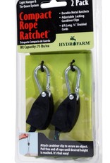 Hydrofarm 1/8" Rope Ratchet light Riser - 2 per pack