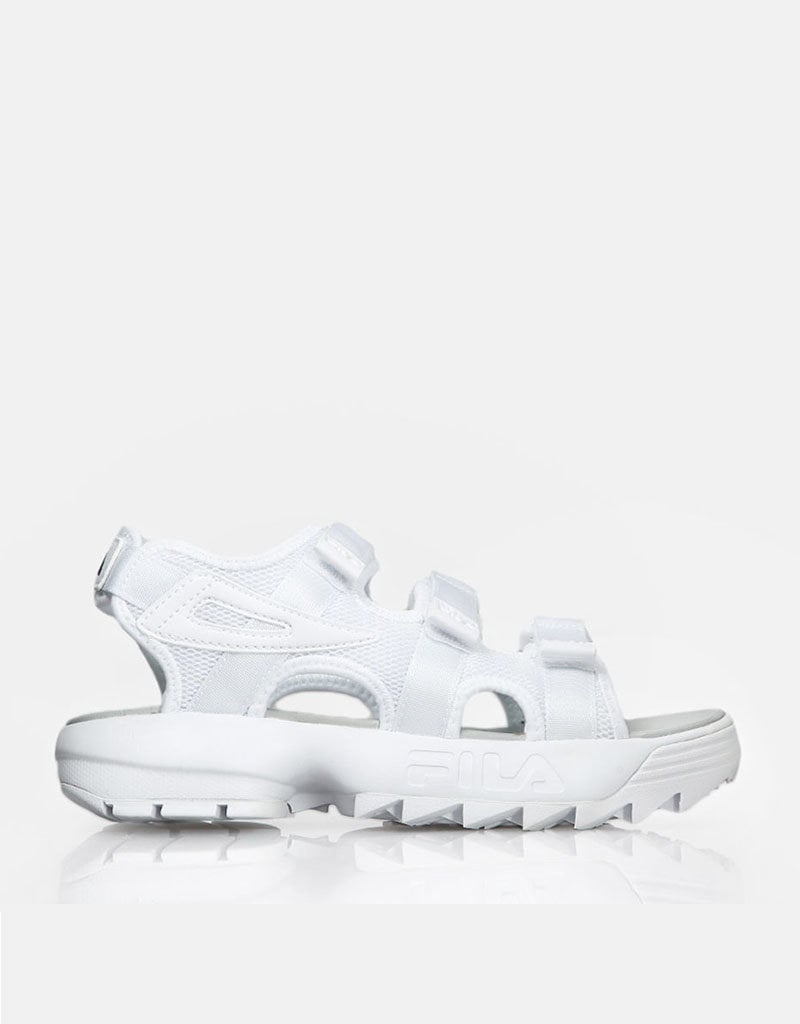 fila disruptor white sandals