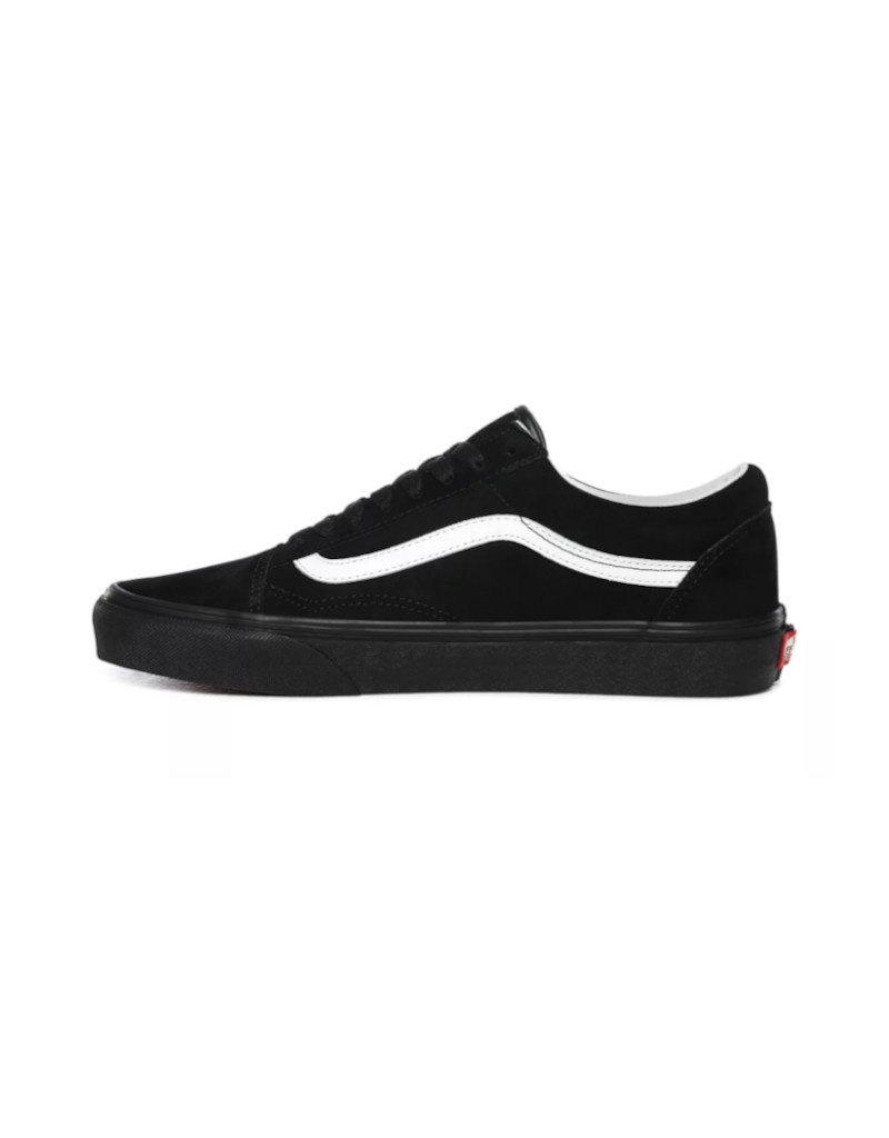vans suede black and white