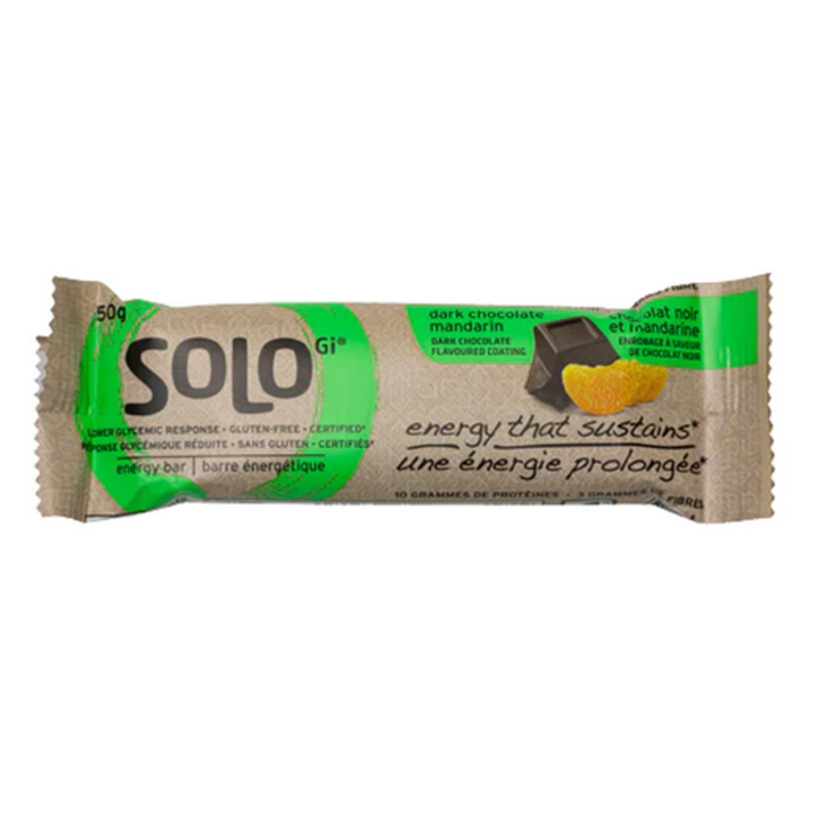 Solo Energy Bar Dark Chocolate Mandarin single