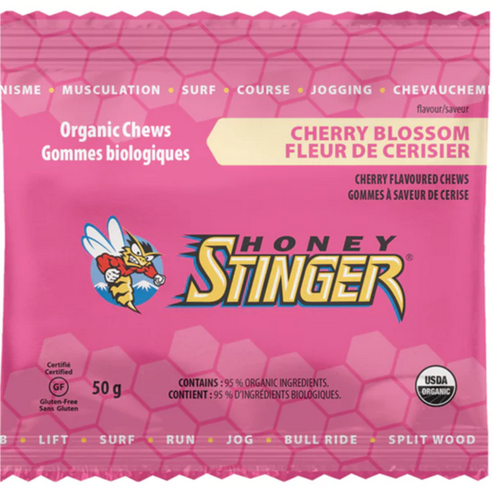 Honey Stinger, Organic Energy Chews, 50g, Cherry Blossoms single