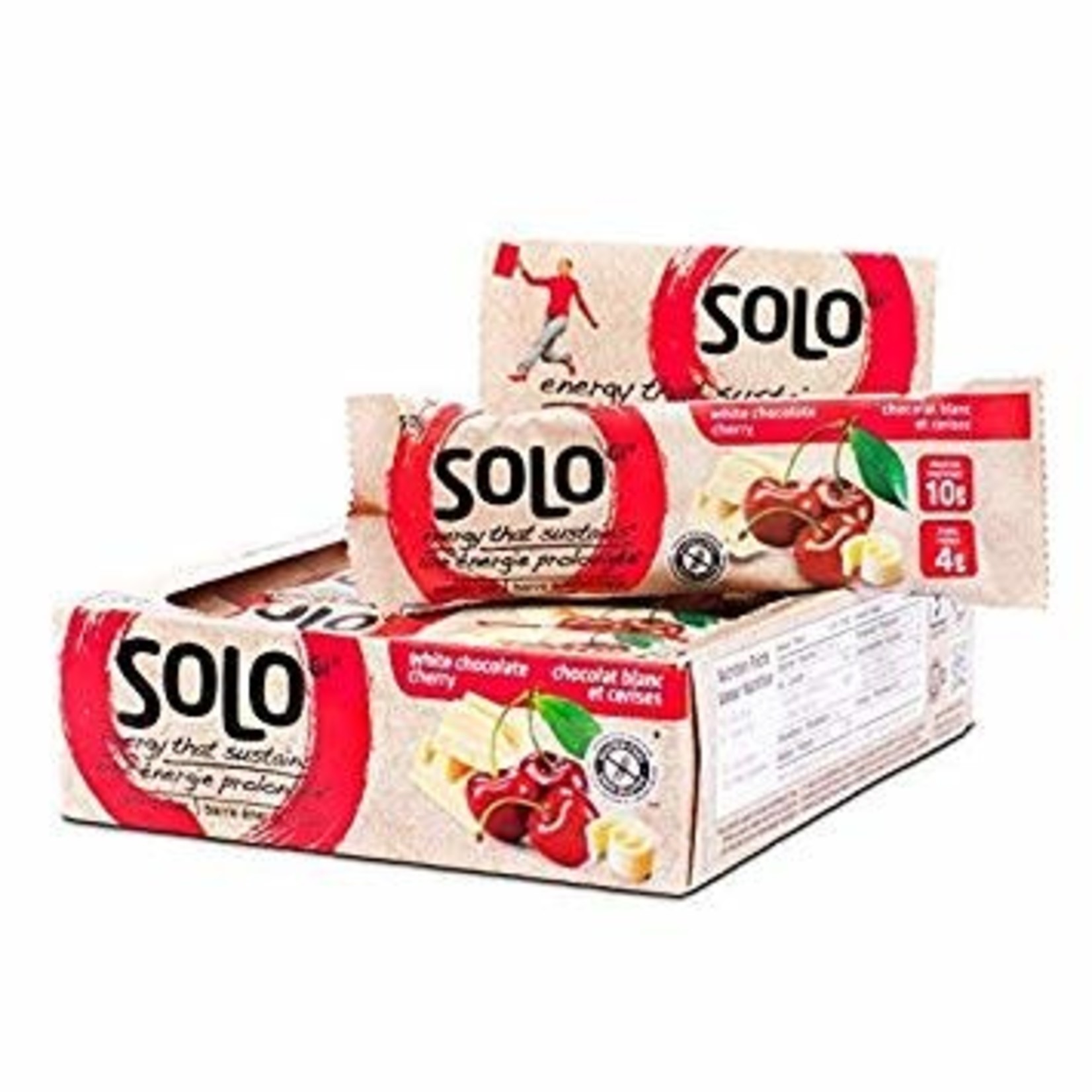 Solo Energy Bar White Chocolate Cherry Box of 12