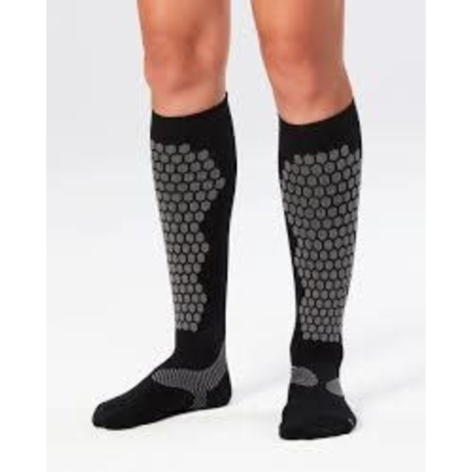 2XU Elite Compression Alpine Sock Black/Grey Women's  XS