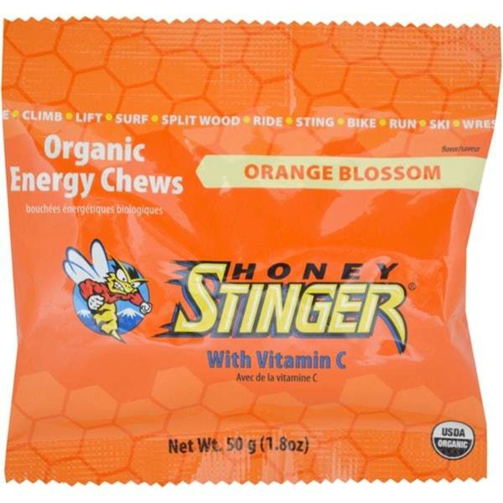 Honey Stinger, Organic Energy Chews, 50g, Orange Blossom single