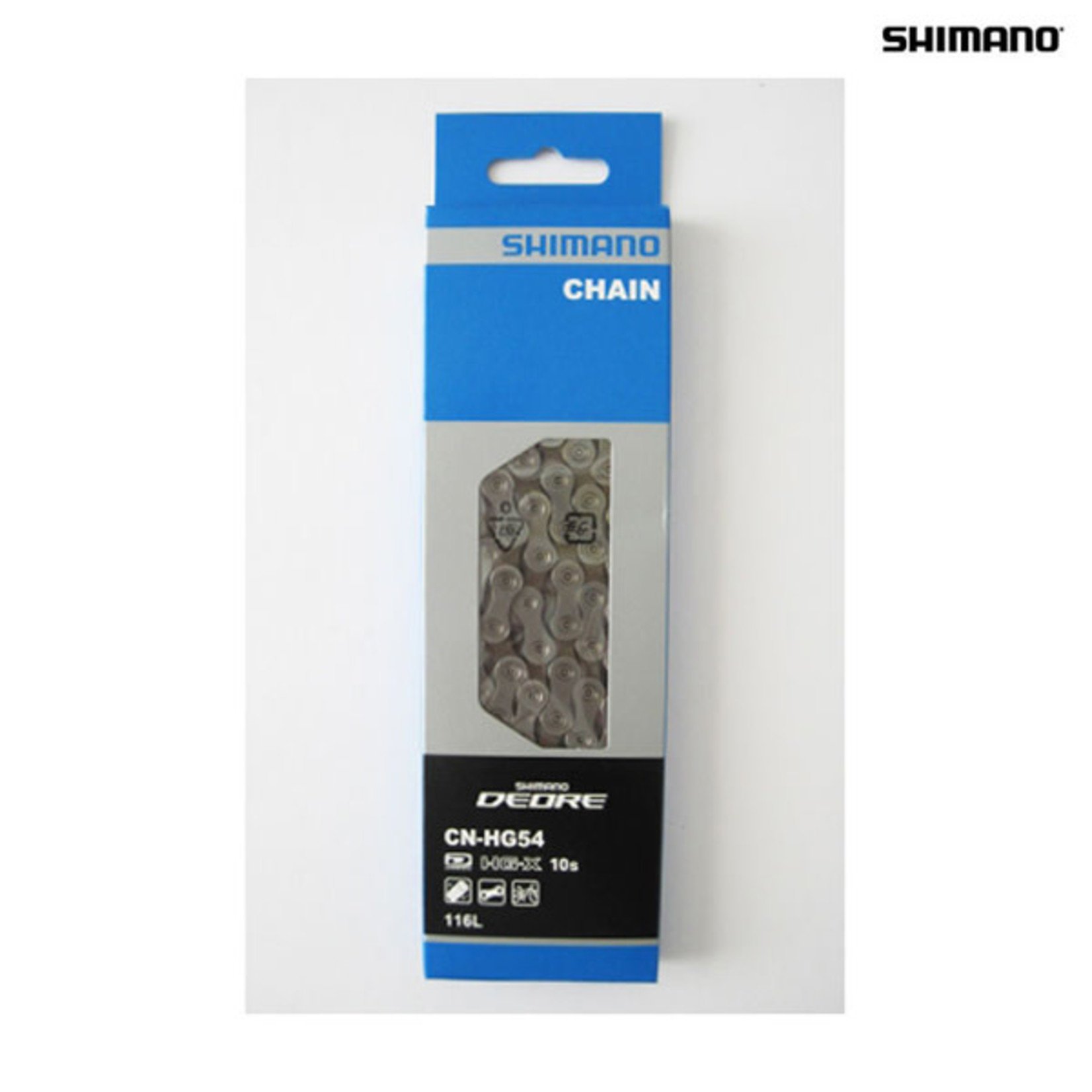 Shimano CN-HG54 Chain MTB 10-SPEED 116 LINKS, W/O END PIN, W/AMPOULE TYPE CONNECT PIN (1), IND.PACK