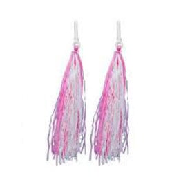 STREAMERS POM POM WHITE & PINK