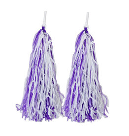 STREAMERS POM POM WHITE & PURPLE