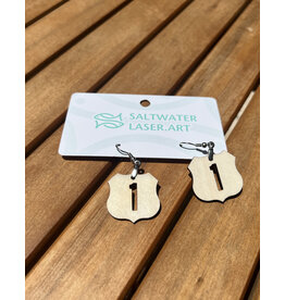 SALTWATER LASER ART EARRINGS US1 SALTWATER LASER ART
