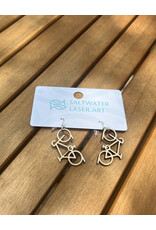 SALTWATER LASER ART EARRINGS BICYCLES SALTWATER LASTER ART