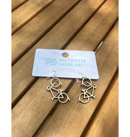SALTWATER LASER ART EARRINGS BICYCLES SALTWATER LASTER ART
