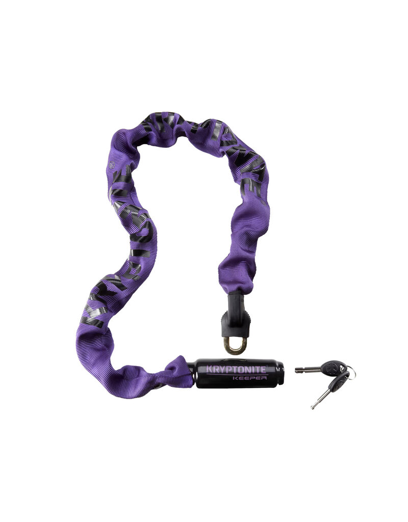 LOCK KEYED PURPLE KRYPTONITE CHAIN 785 KEEPER 33.5inX7mm