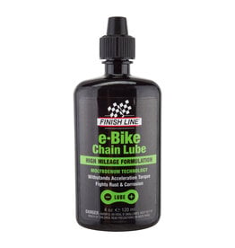 LUBE FINISH LINE E-BIKE CHAIN MOLYBDENUM TECHNOLOGY - 4oz DRIP BOTTLE