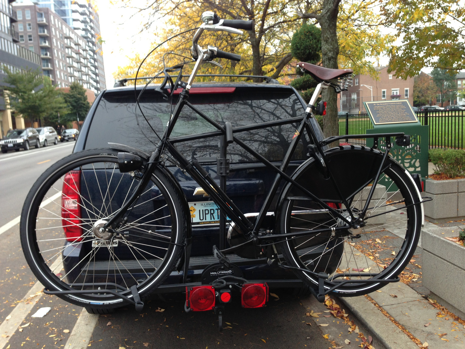 bike on top of car