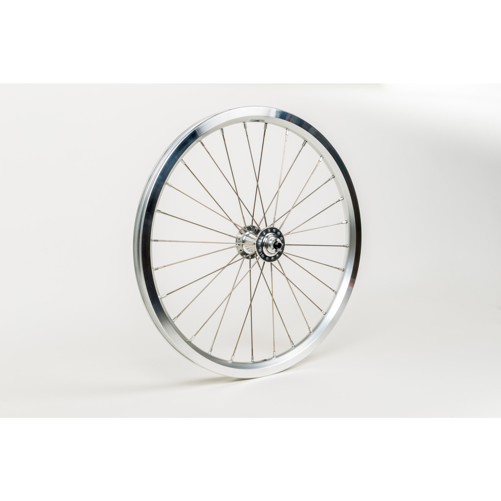 Brompton Brompton front wheel radial lacing includes fittings for Superlight bikes Silver