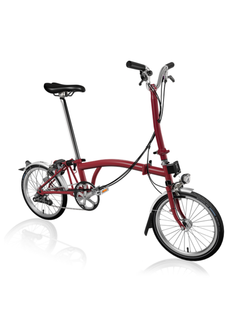 red brompton bike