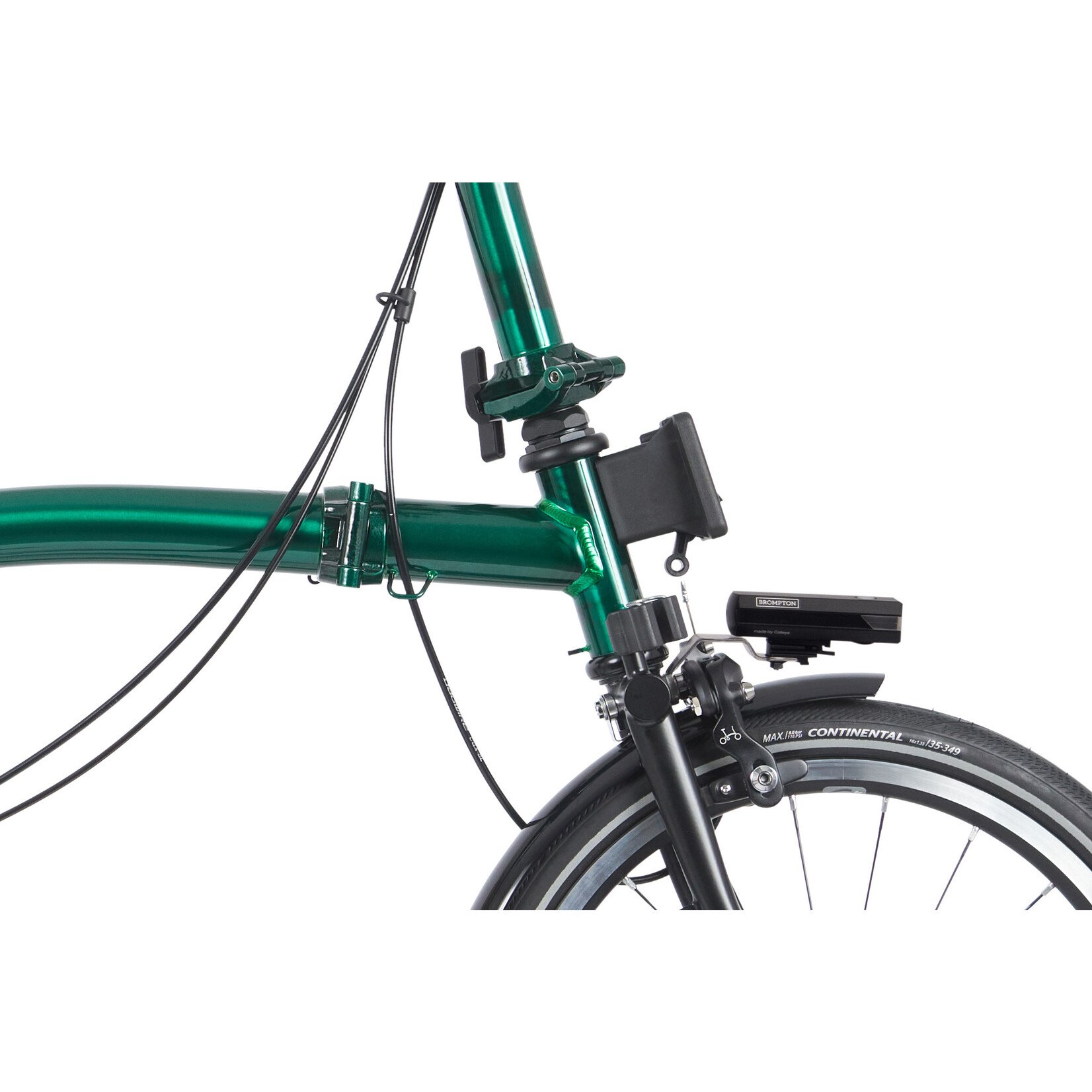 Brompton P Line Urban Mid Handlebar - Emerald Lacquer - J.C. Lind Bike Co.