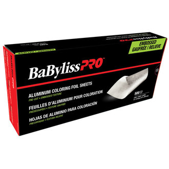 BaByliss PRO Feuilles d'aluminium pour coloration prédécoupées - 500 feuilles gaufrées (127mm/5" x 305mm/12") - Mince BaByliss PRO Feuilles d'aluminium pour coloration prédécoupées - 500 feuilles gaufrées (127mm/5" x 305mm/12") - Mince