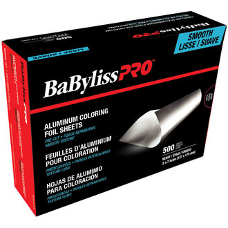 BaByliss PRO Feuilles d'aluminium pour coloration prédécoupées - 500 feuilles lisses (127mm/5" x 178mm/7") - Épais BaByliss PRO Feuilles d'aluminium pour coloration prédécoupées - 500 feuilles lisses (127mm/5" x 178mm/7") - Épais