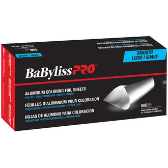BaByliss PRO Feuilles d'aluminium pour coloration prédécoupées - 500 feuilles lisses (127mm/5" x 305mm/12") - Épais BaByliss PRO Feuilles d'aluminium pour coloration prédécoupées - 500 feuilles lisses (127mm/5" x 305mm/12") - Épais