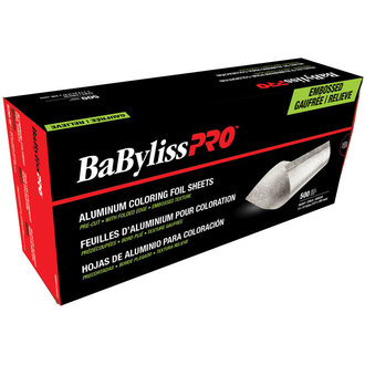 BaByliss PRO Feuilles d'aluminium pour coloration prédécoupées - 500 feuilles gaufrées (127mm/5" x 178mm/7") - Épais BaByliss PRO Feuilles d'aluminium pour coloration prédécoupées - 500 feuilles gaufrées (127mm/5" x 178mm/7") - Épais