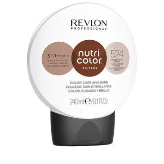 Revlon Professional Crème 3 en 1 "Nutri Color Filters" (240ml/8.1oz) 524 - Châtain perlé cuivré Revlon Professional Crème 3 en 1 "Nutri Color Filters" (240ml/8.1oz) 524 - Châtain perlé cuivré