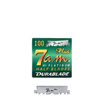7a.m Plus Hi Platinum Durablade Half Blade for Barber Razor (100 Blades)