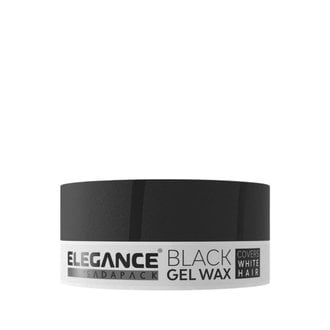 Elegance By Sadapack Black Gel Wax - For White Hair  (140g/4.9oz)