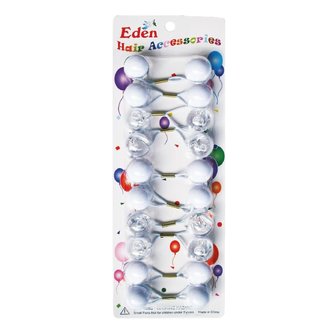 Eden Hair Accessories Boules élastiques - Claire et blanc Eden Hair Accessories Boules élastiques - Claire et blanc