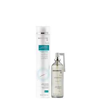 Medavita Puroxine Anti-Dandruff Solution purifying shampoo and lotion (250ml/8.45oz and 100ml/3.38oz)