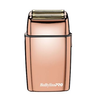 BaByliss PRO Rasoir électrique métallique à double grille sans fil "FOILFX02" - Rose or
