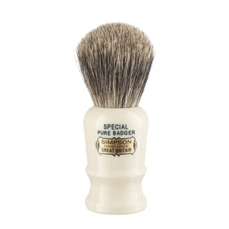 Simpsons Shaving Brushes Blaireau - Special S1 ''Pure Badger'' Ivoire - Petit (18mm/0,71'')