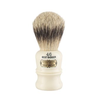 Simpsons Shaving Brushes Blaireau - Berkeley 46 "Best Badger" Ivoire - Petit (19mm/0,74") Simpsons Shaving Brushes Blaireau - Berkeley 46 "Best Badger" Ivoire - Petit (19mm/0,74")