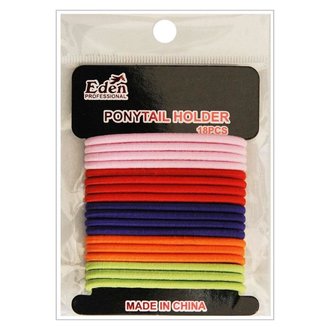 Eden Hair Accessories Élastiques pour cheveux - Rose, rouge, violet, orange et vert (Paquet de 18) Eden Hair Accessories Élastiques pour cheveux - Rose, rouge, violet, orange et vert (Paquet de 18)