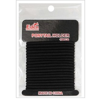 Eden Hair Accessories Élastiques pour cheveux (4mm) - Noir (Paquet de 18) Eden Hair Accessories Élastiques pour cheveux (4mm) - Noir (Paquet de 18)