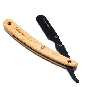 Parker SRP Straight blade barber razor with clip system - Pin Wood
