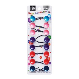 Eden Hair Accessories Boules élastiques - Couleurs assorties opaques Eden Hair Accessories Boules élastiques - Couleurs assorties opaques