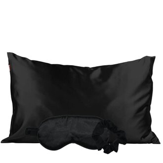 Aria Beauty Trio de nuit en satin "Satin Sleep Set" - Noir