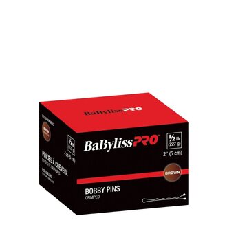 BaByliss PRO Paquet de pinces à cheveux dotées de gaufrures (227g/1/2lb) (5cm/2") Brun