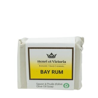 Henri et Victoria Savon en barre à l'huile d'olive "Bay Rum" (114g/4.0oz) Henri et Victoria Savon en barre à l'huile d'olive "Bay Rum" (114g/4.0oz)
