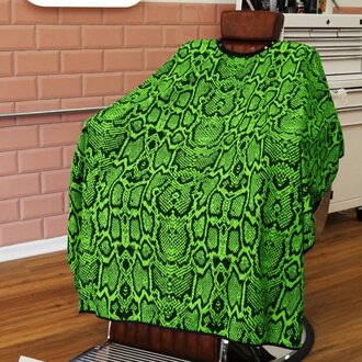 Cape Gang Green Snake Barber Cape - Green