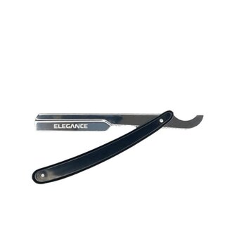 Elegance By Sadapack Rasoir de barbier à glissière Turque "Shavette" - Noir et Argent