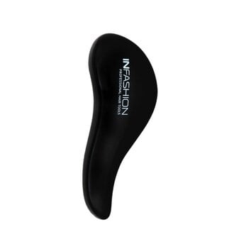 INfashion Professional Brosse démêlante noire pour cheveux mouillés