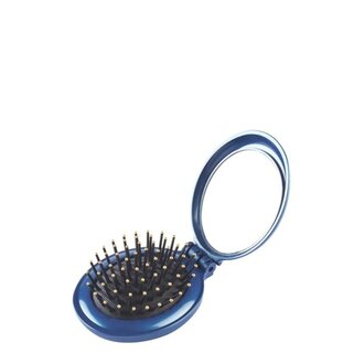 Olivia Garden Folding Pop-Up Brush with Mirror - Midnight Blue